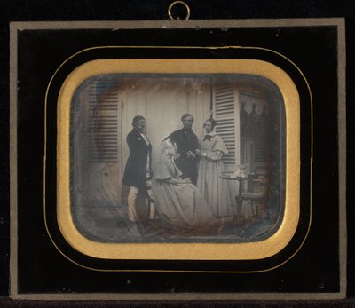 (Ritratto di gruppo di M. e Mme. Eynard con M. e Mme. Regny, Parigi, Francia) da Jean Gabriel Eynard
